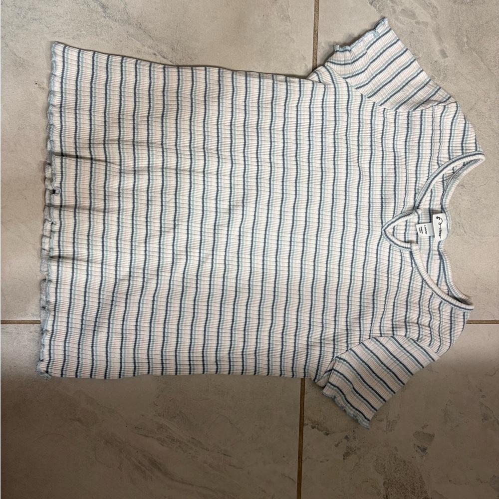 Striped Kids Shirt in Blue and White